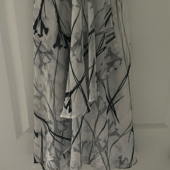 Reiss Elsie Fit and Flare Dress Silk Brushstroke - Picture 8 of 9